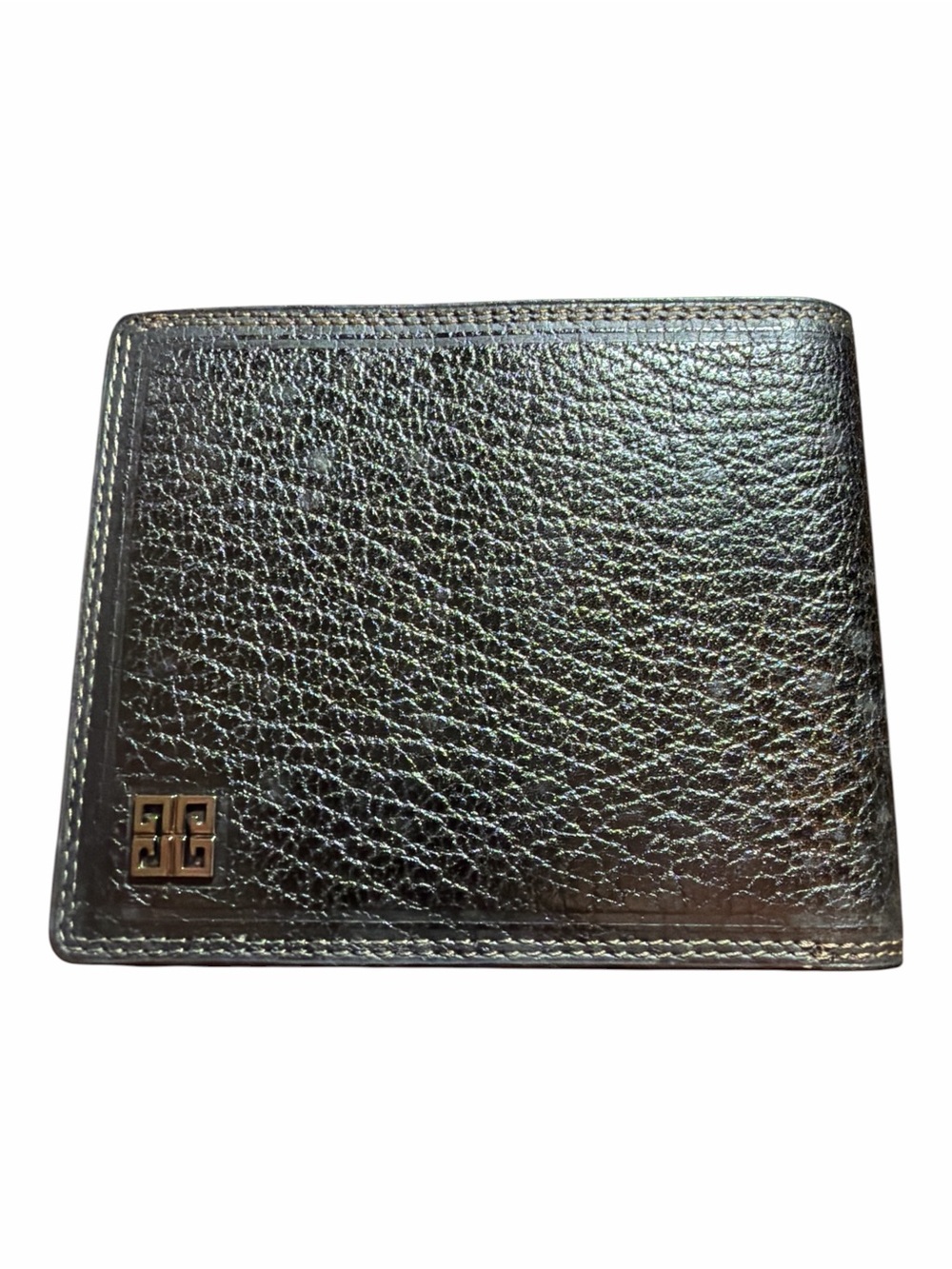 Vintage Givenchy Black Textured Leather 4G Logo Bifold Wallet - Picture 2 of 5
